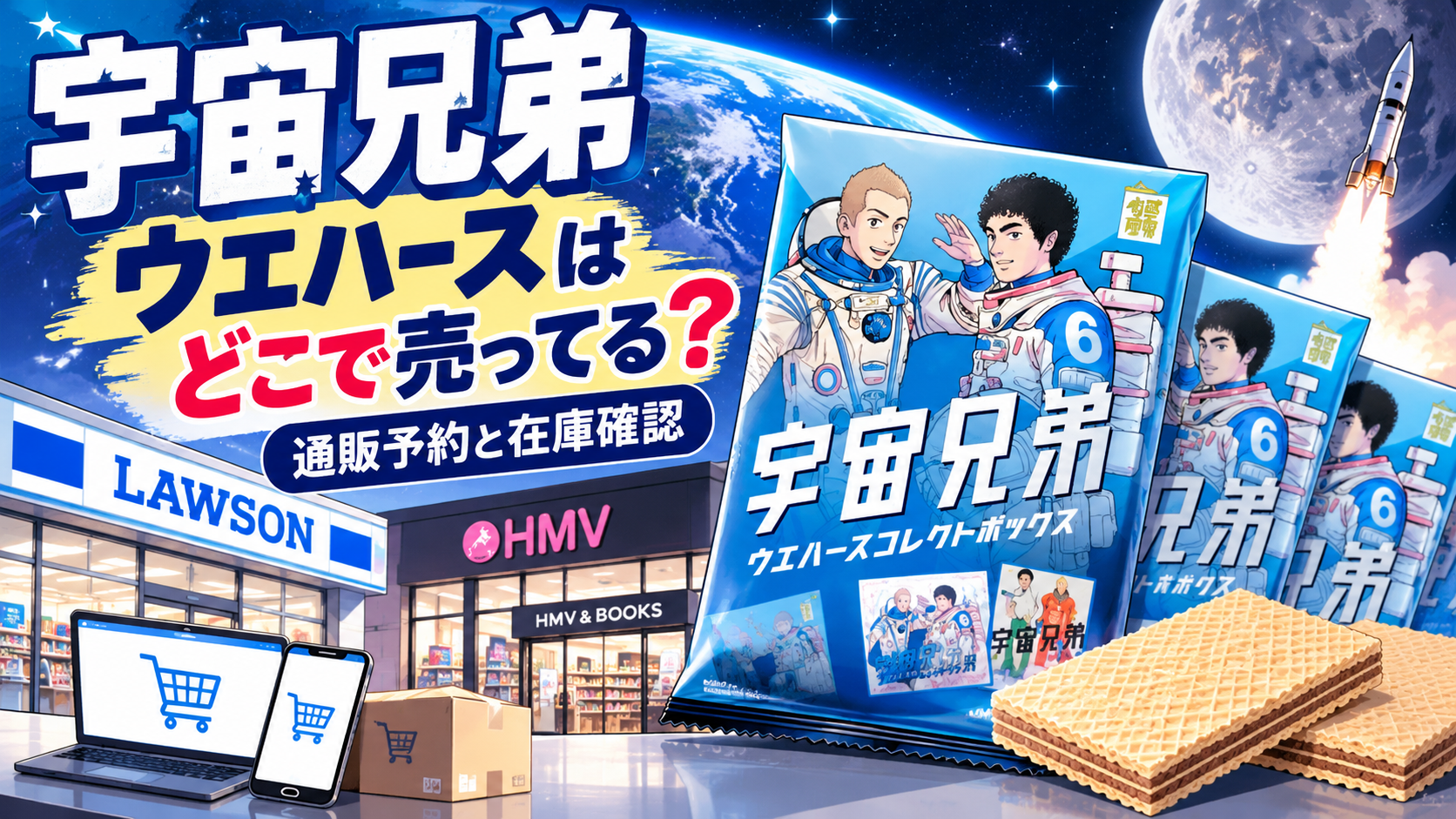 宇宙兄弟 ウエハースコレクトボックス　まとめ売り36枚 宇宙兄弟ウエハースはどこで売ってる？【ローソン・HMV】通販予約と